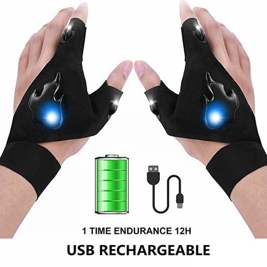 Illuminating Hands Free LED Flashlight Gloves